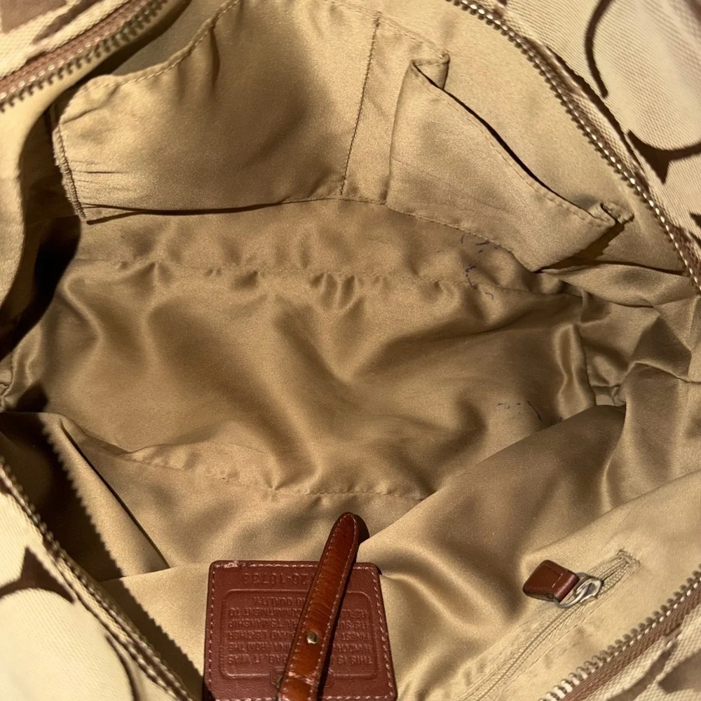 Coach Tan and Brown Signature Tote - Picture 12 of 12